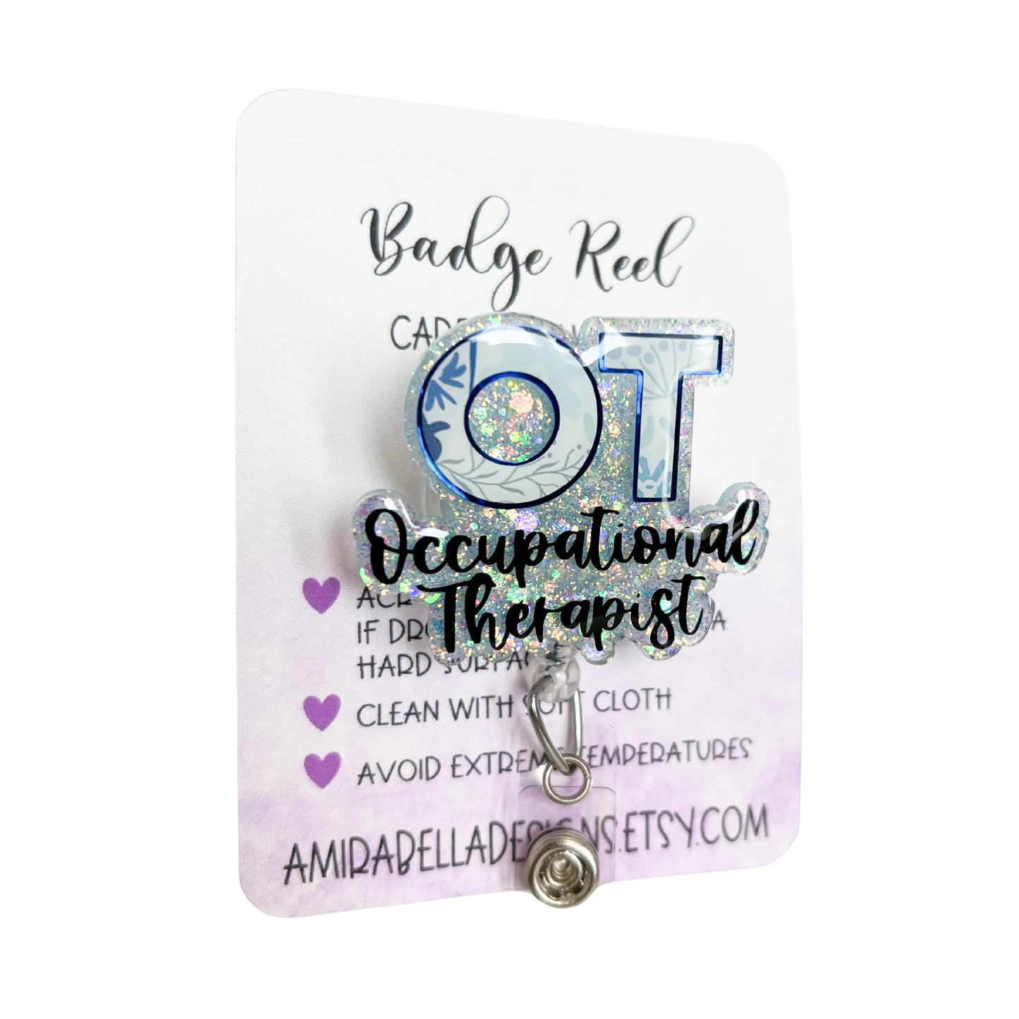 Occupational Therapist badge reel, ID holder