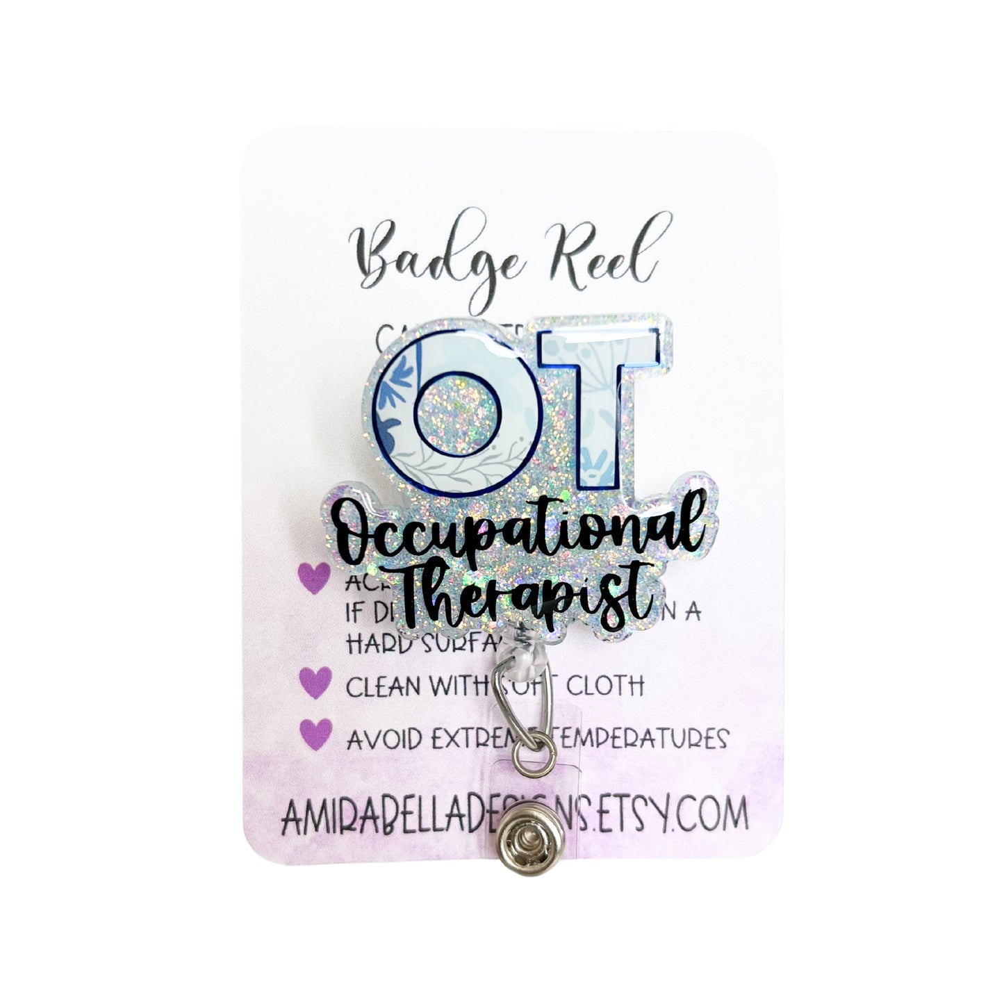 Occupational Therapist badge reel, ID holder