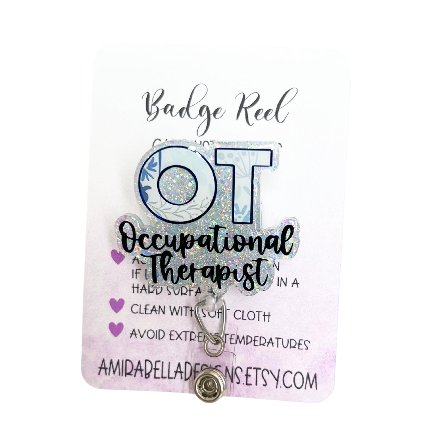 Occupational Therapist badge reel, ID holder