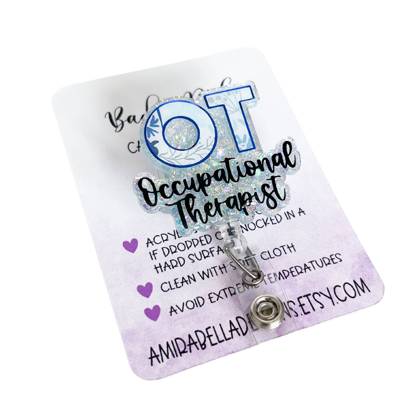 Occupational Therapist badge reel, ID holder