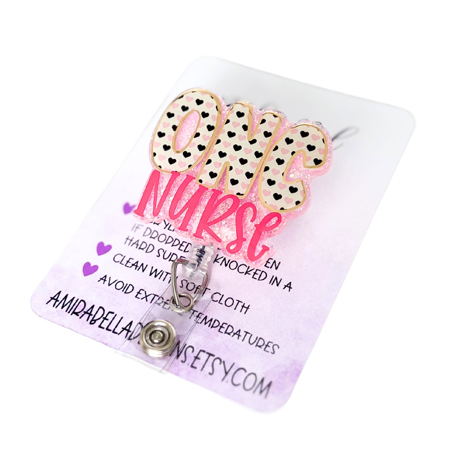 ONC Nurse badge reel, Oncology Nurse badge reel