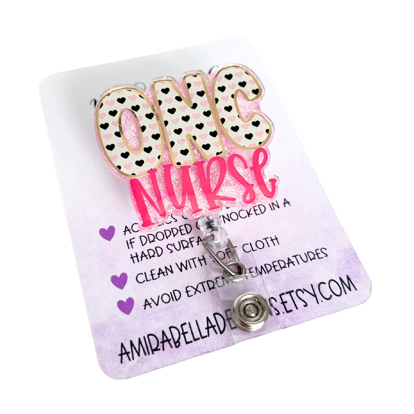 ONC Nurse badge reel, Oncology Nurse badge reel