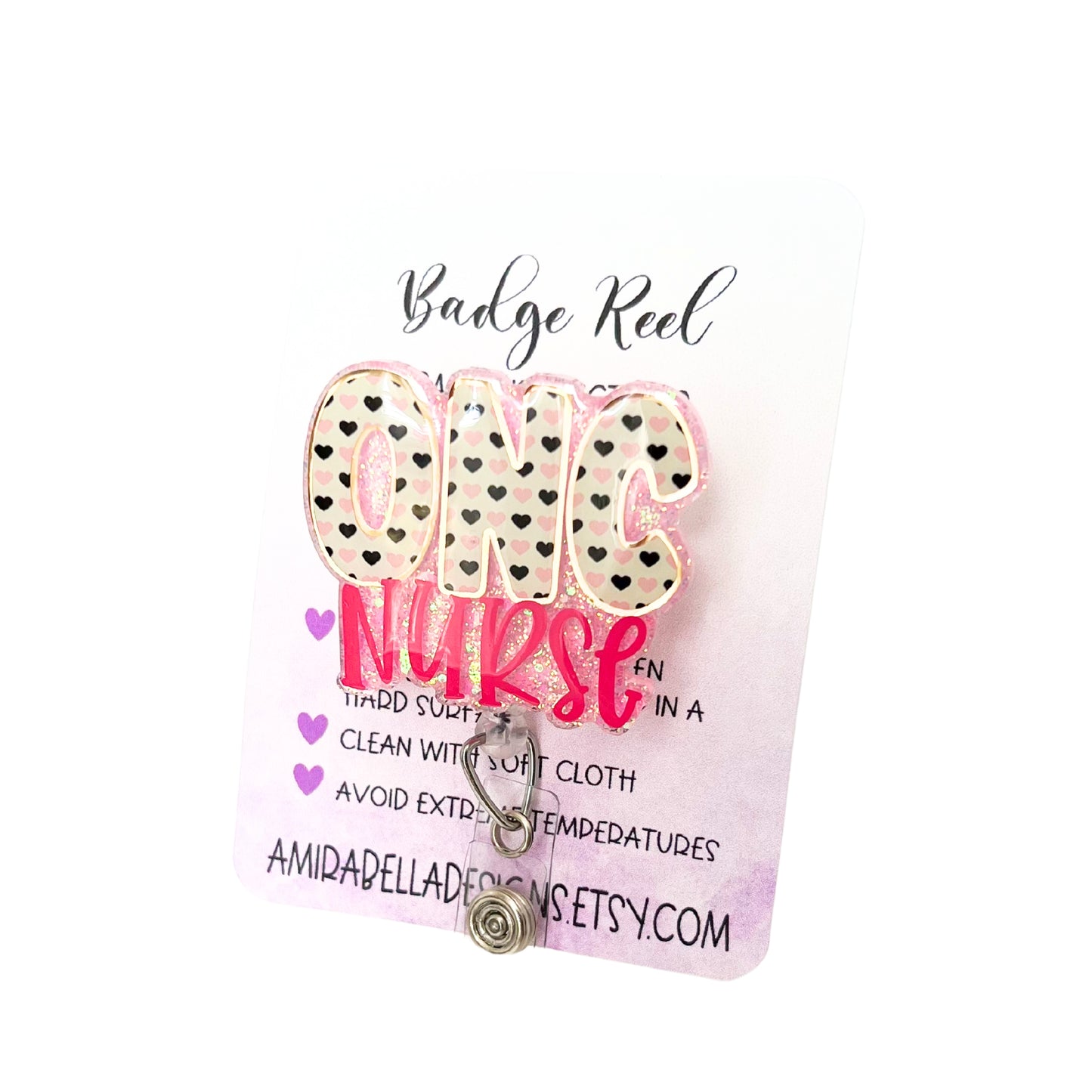 ONC Nurse badge reel, Oncology Nurse badge reel