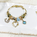 Aqua Charm Bracelet