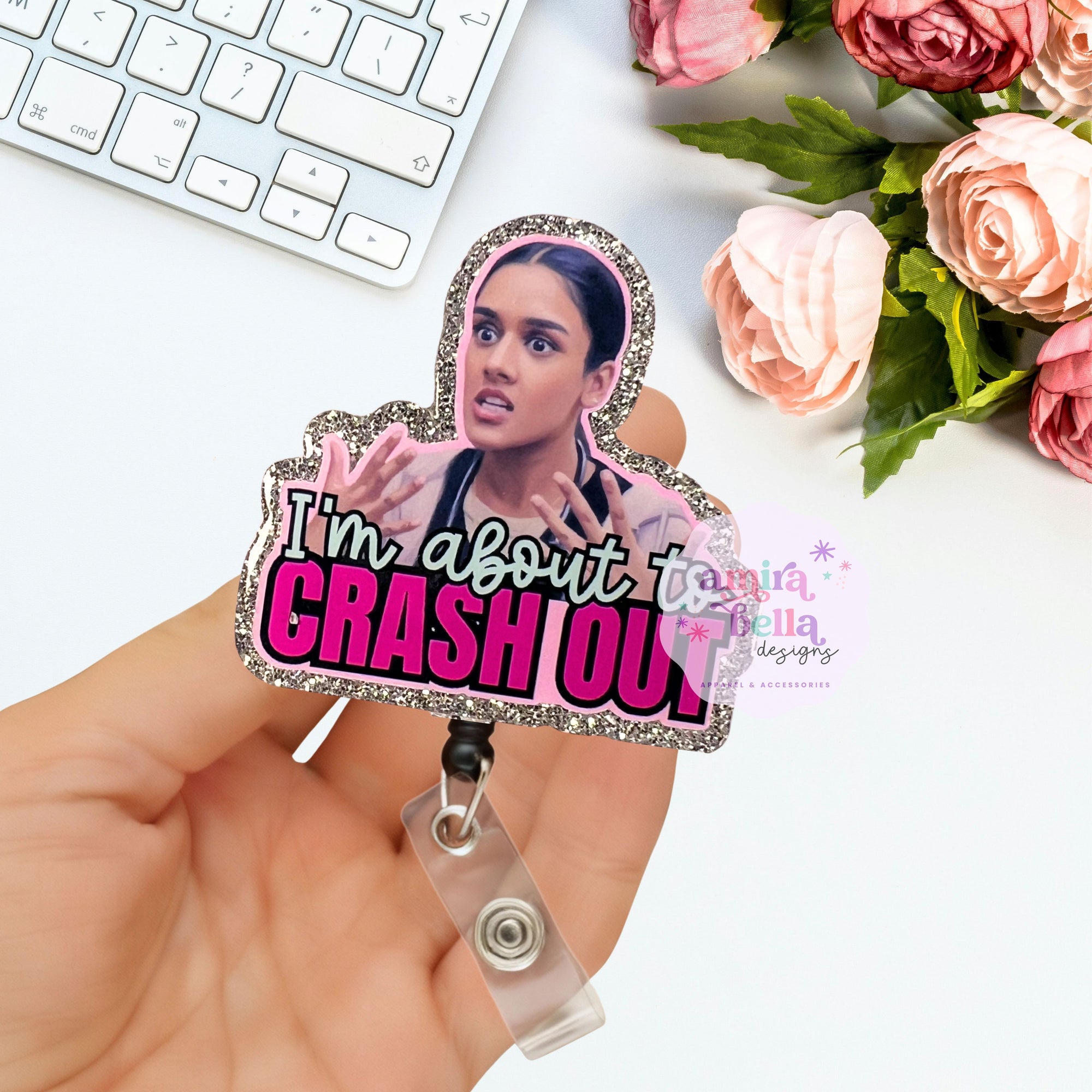 JAVADI-I'm about to crash out, badge reel