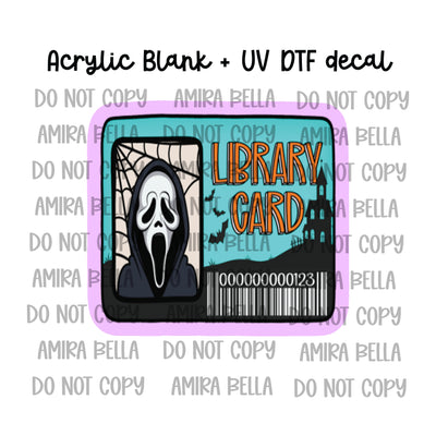 Library Card- Ghost Face