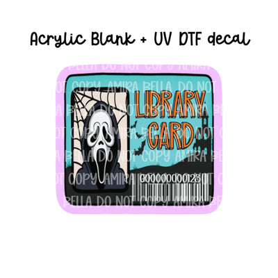 Library Card- Ghost Face