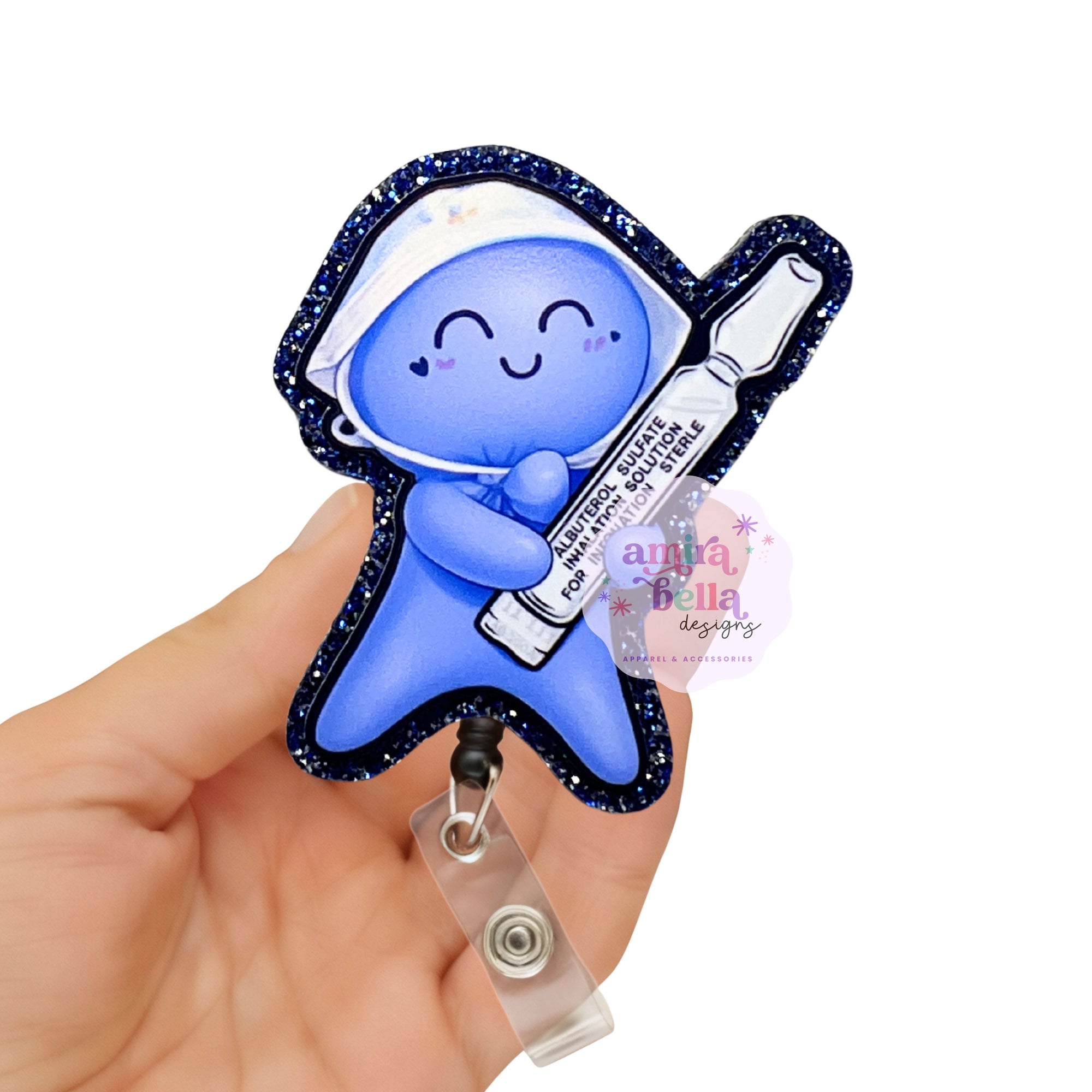 RT, Respiratory Therapist Glove Doll Badge Reel