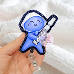 RT, Respiratory Therapist Glove Doll Badge Reel