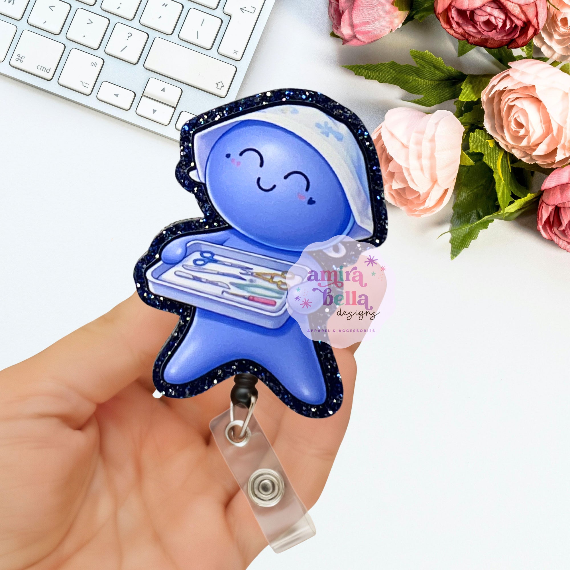 OR Nurse, CST Glove Doll Badge reel