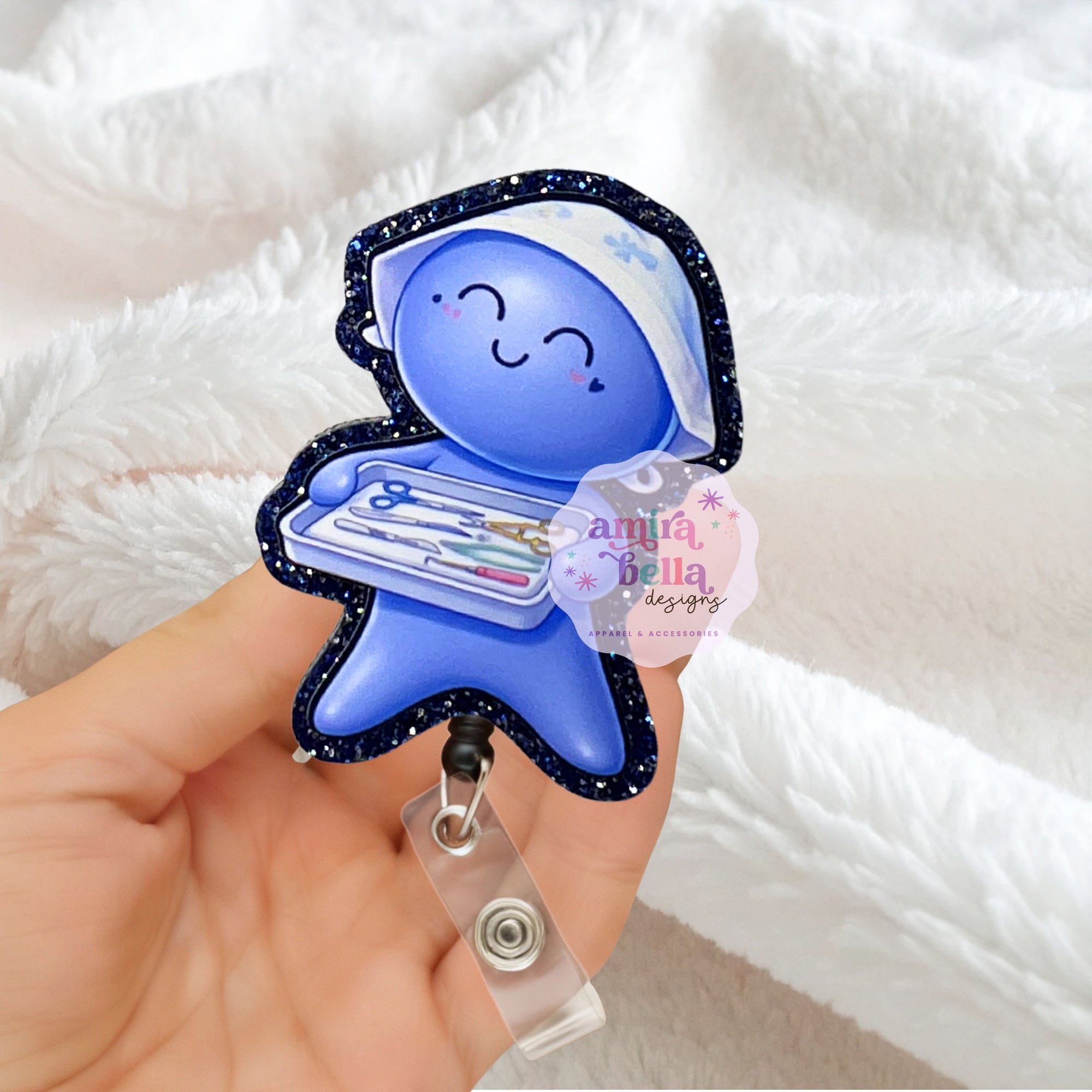 OR Nurse, CST Glove Doll Badge reel