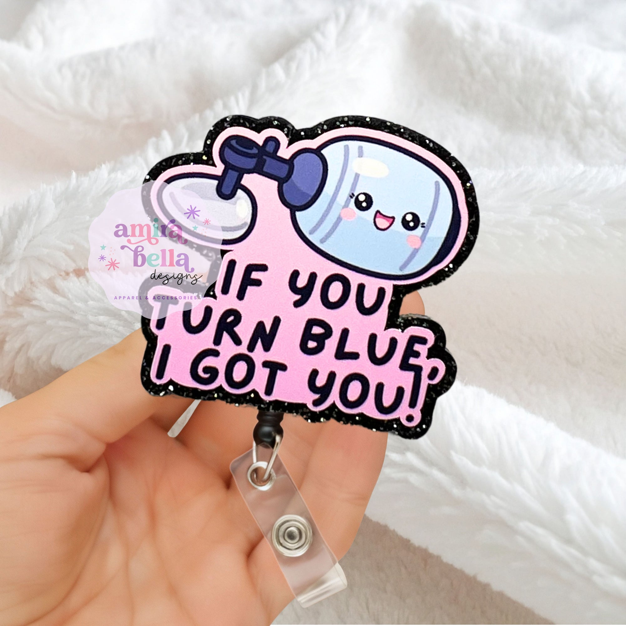 If you turn blue, I got you Badge Reel