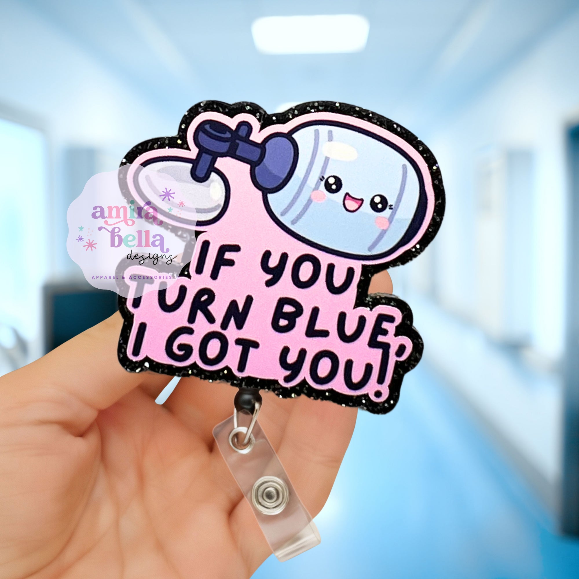 If you turn blue, I got you Badge Reel