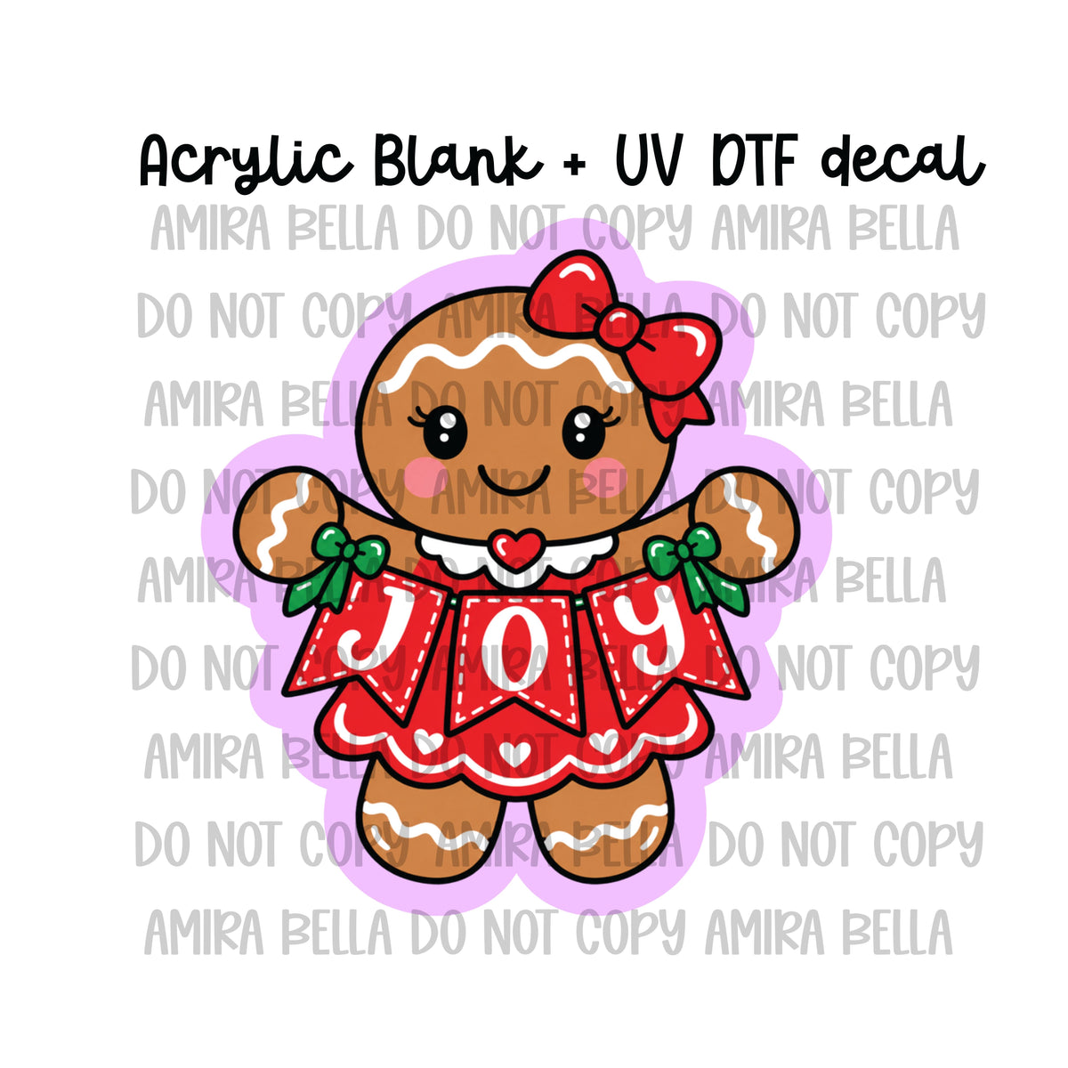 Joy Gingerbread Cookie
