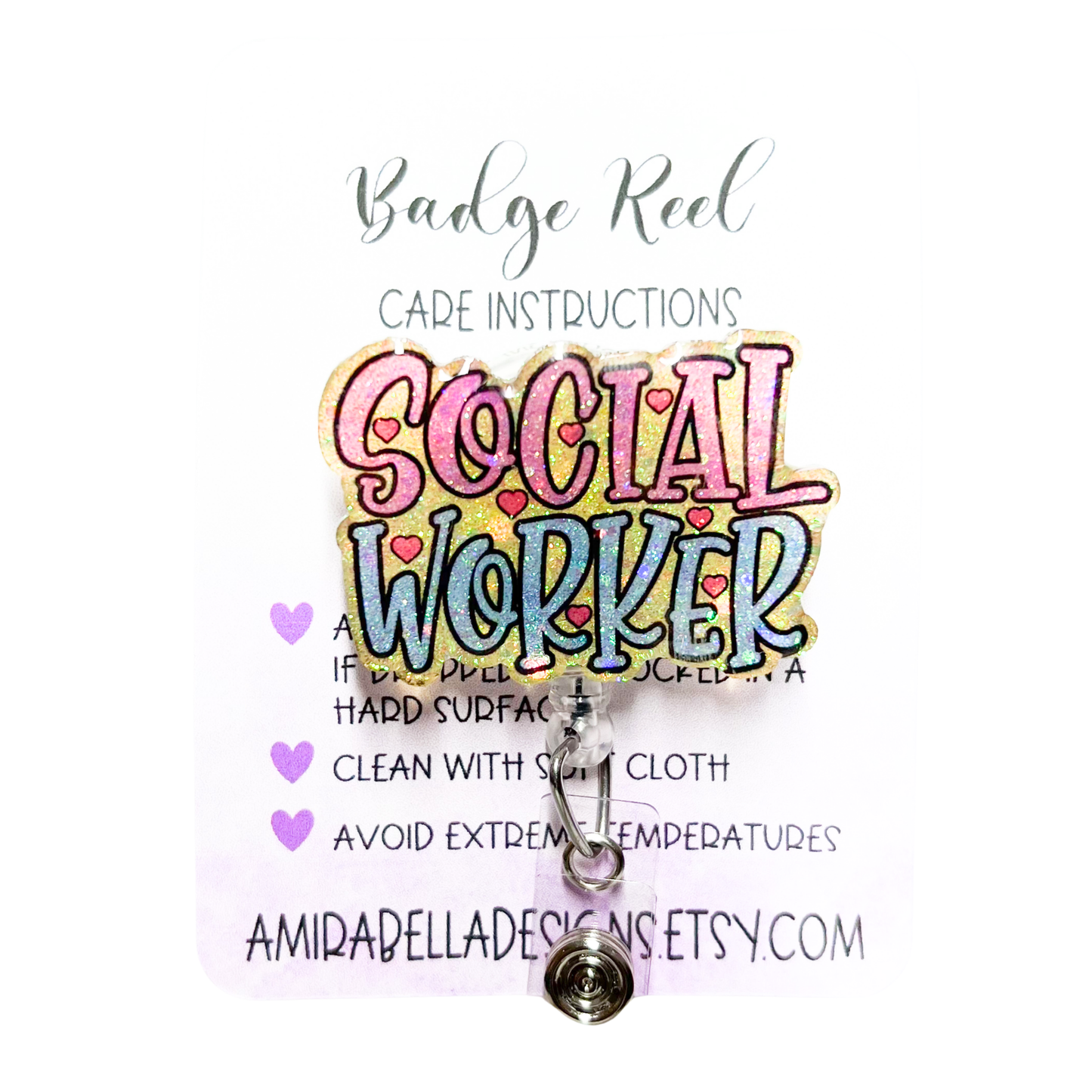 Social Worker badge reel