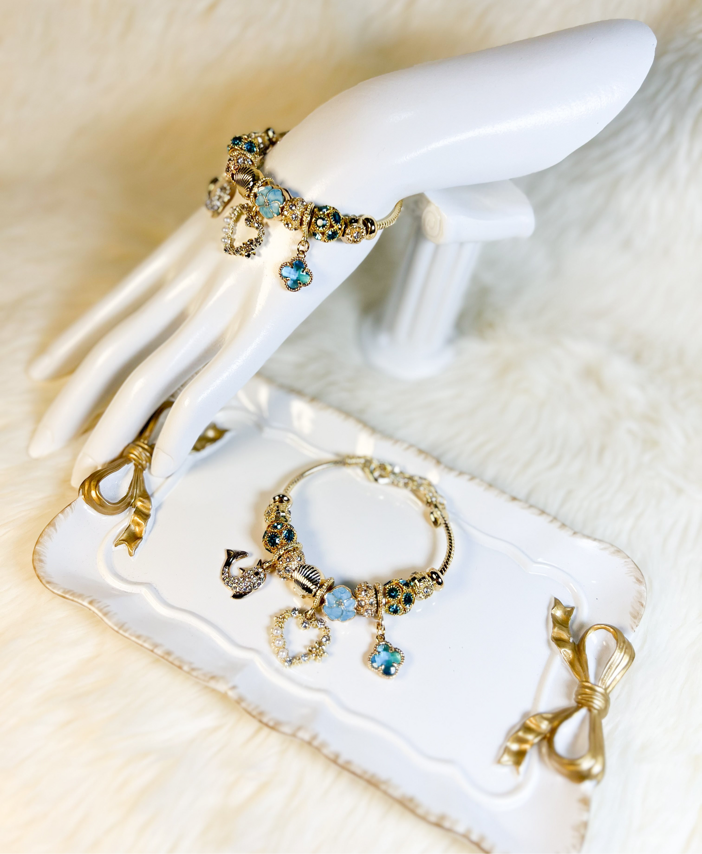 Aqua Charm Bracelet
