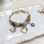 Aqua Charm Bracelet