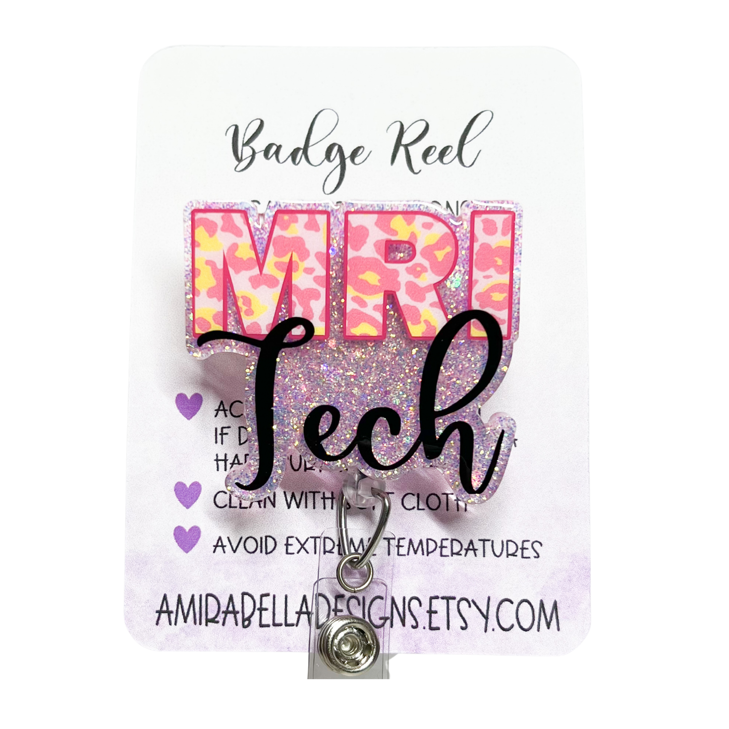 MRI tech badge reel, ID holder