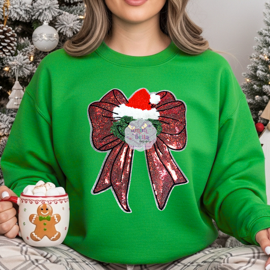 Green Man Bow Sweatshirt