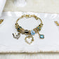 Aqua Charm Bracelet