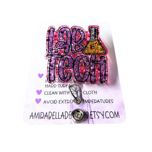 Lab Tech badge reel