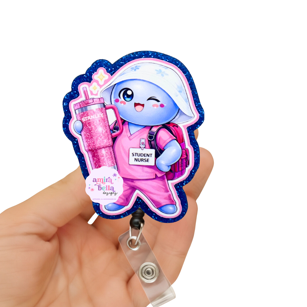 Student Nurse Glove Doll Badge Reel