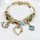 Aqua Charm Bracelet