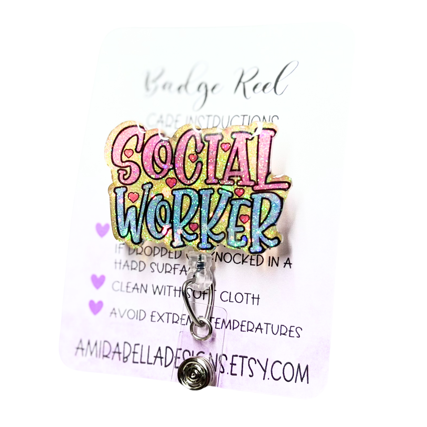 Social Worker badge reel