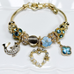 Aqua Charm Bracelet