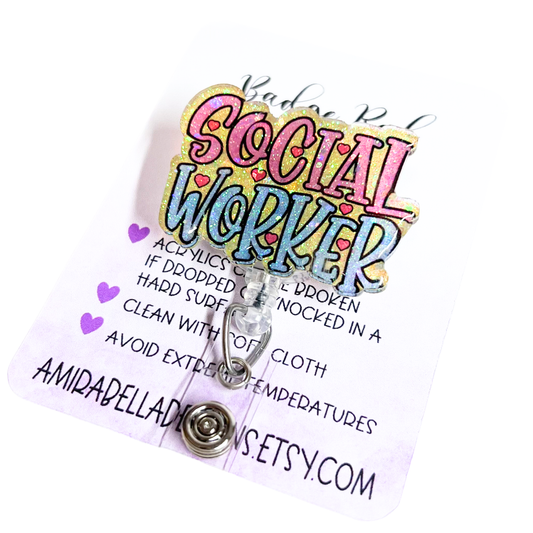 Social Worker badge reel