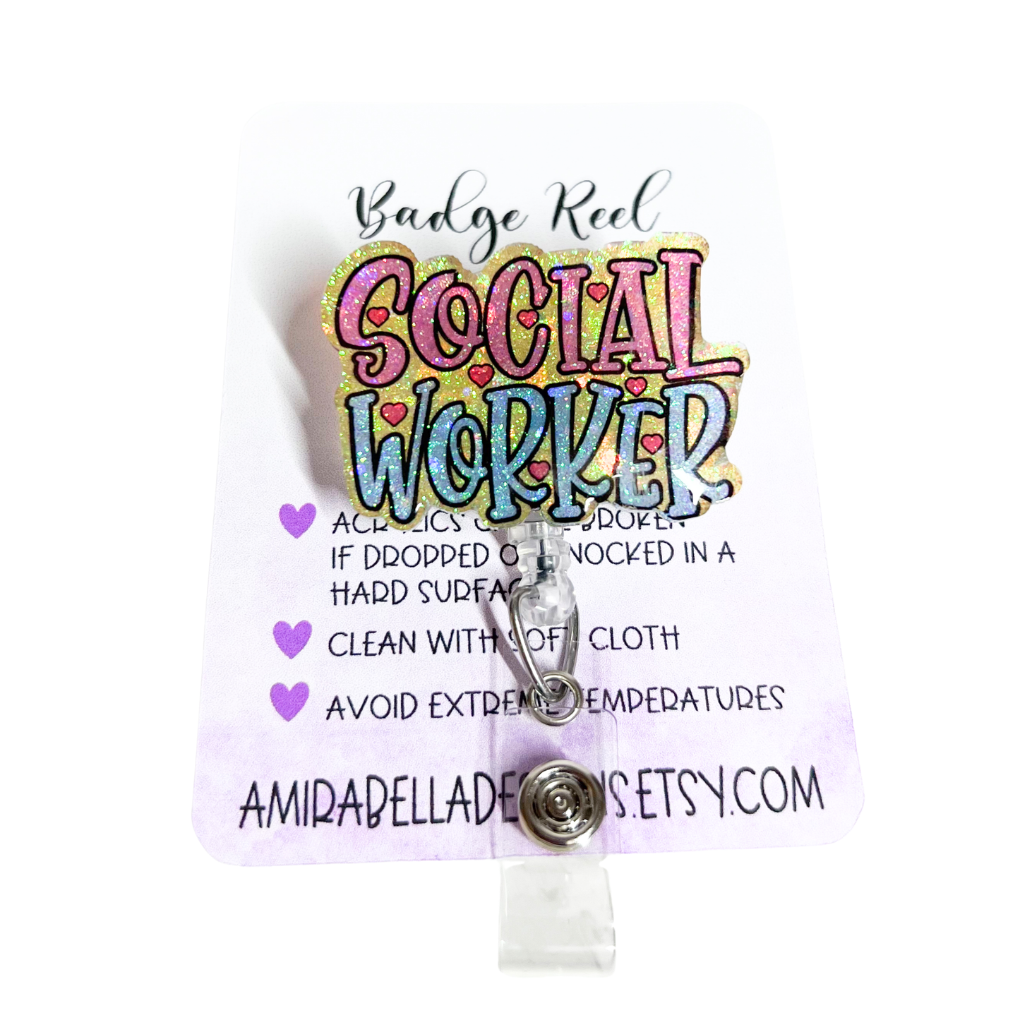 Social Worker badge reel