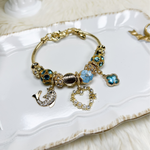 Aqua Charm Bracelet