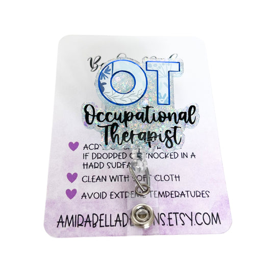 Occupational Therapist badge reel, ID holder