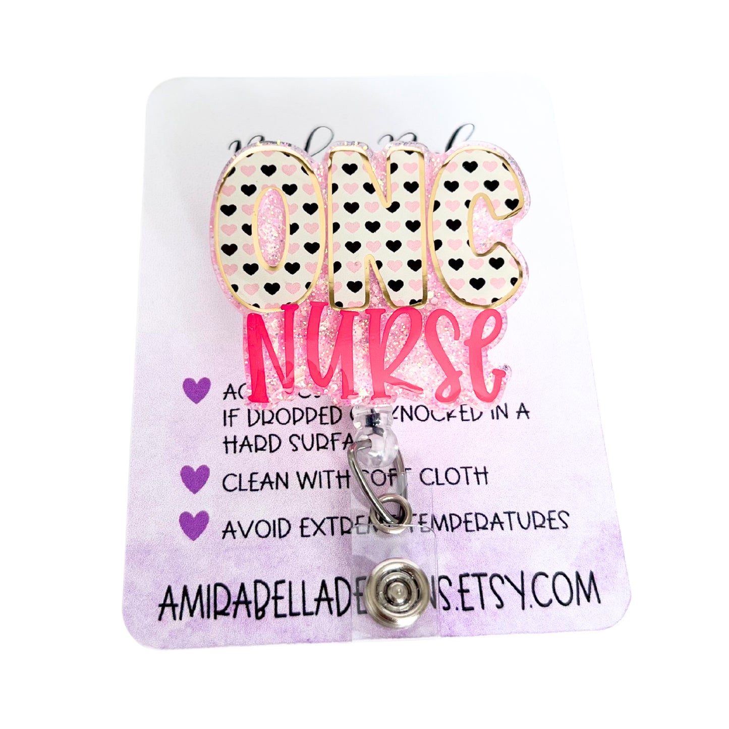ONC Nurse badge reel, Oncology Nurse badge reel